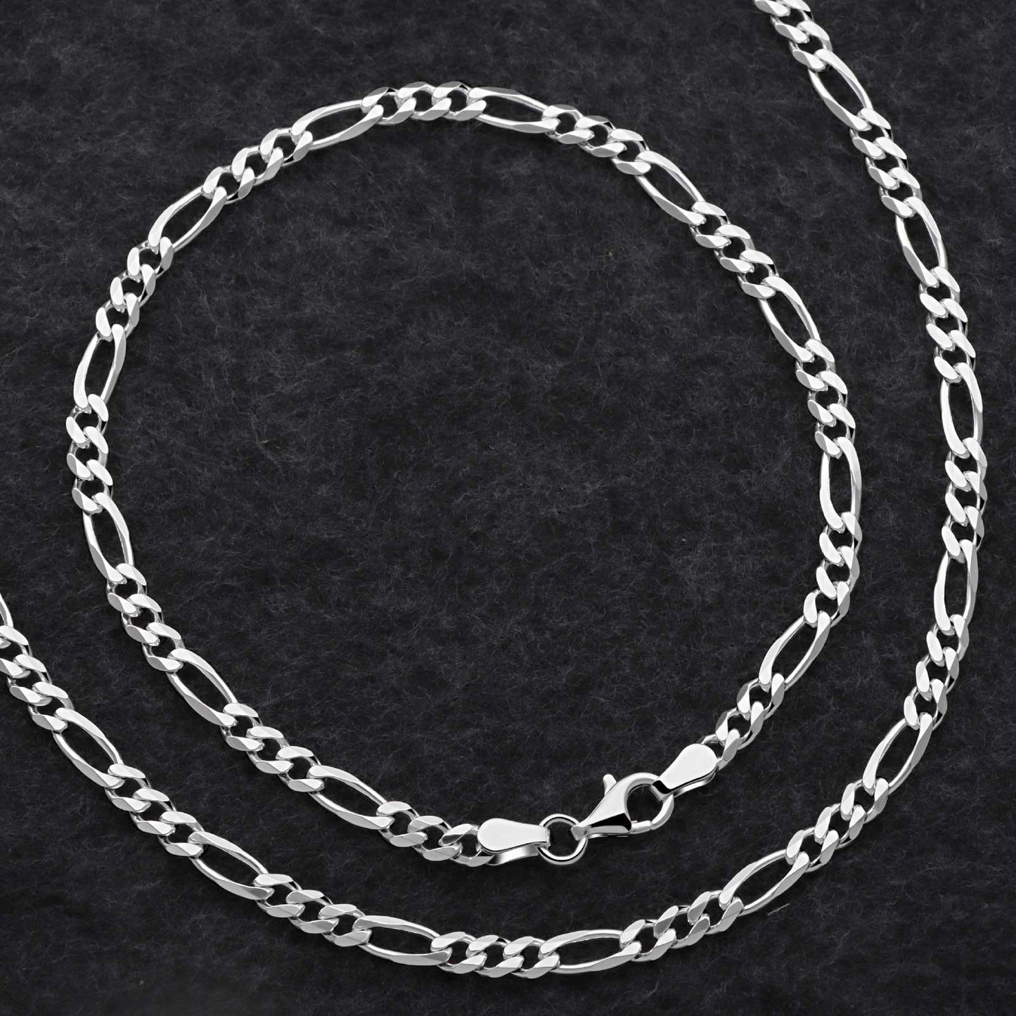 Figaroarmband 3,5mm 925er Silber