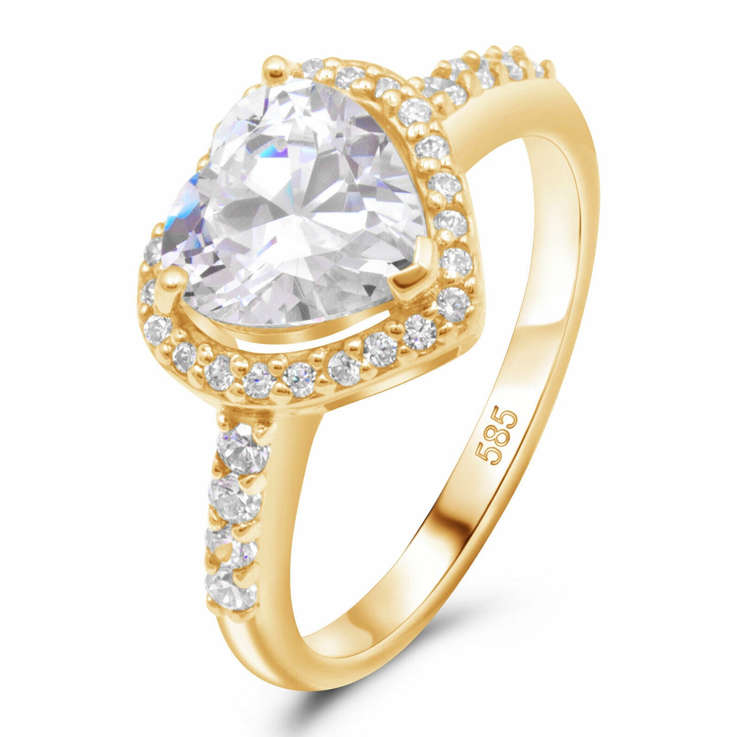 Herzring 585er Gold