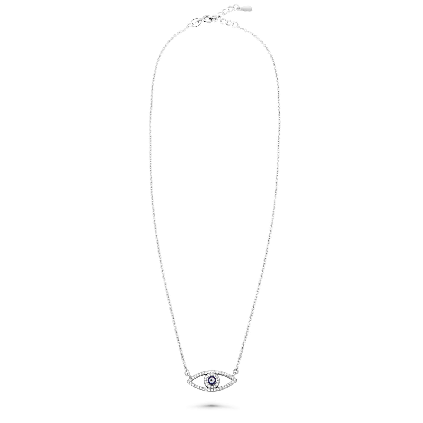 Blaue Auge Kette 925 Sterling Silber 42-45 cm