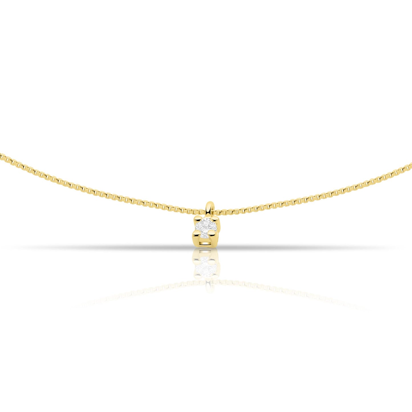 Kette mit Zirkonia Anhänger 585er Gold