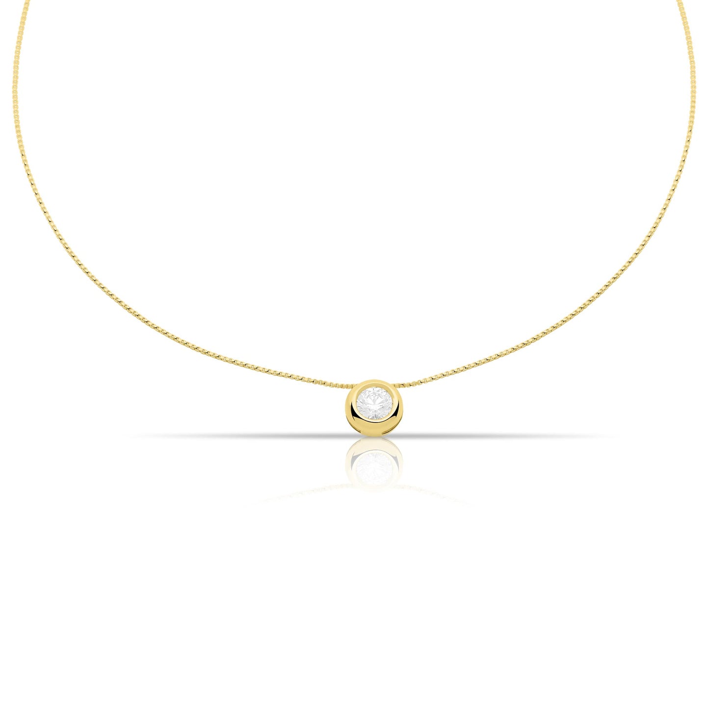 Kette mit Zirkonia Anhänger 585er Gold