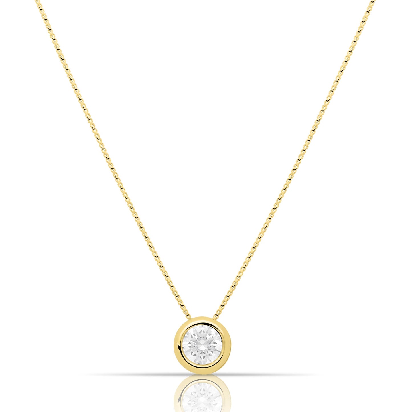 Kette mit Zirkonia Anhänger 585er Gold