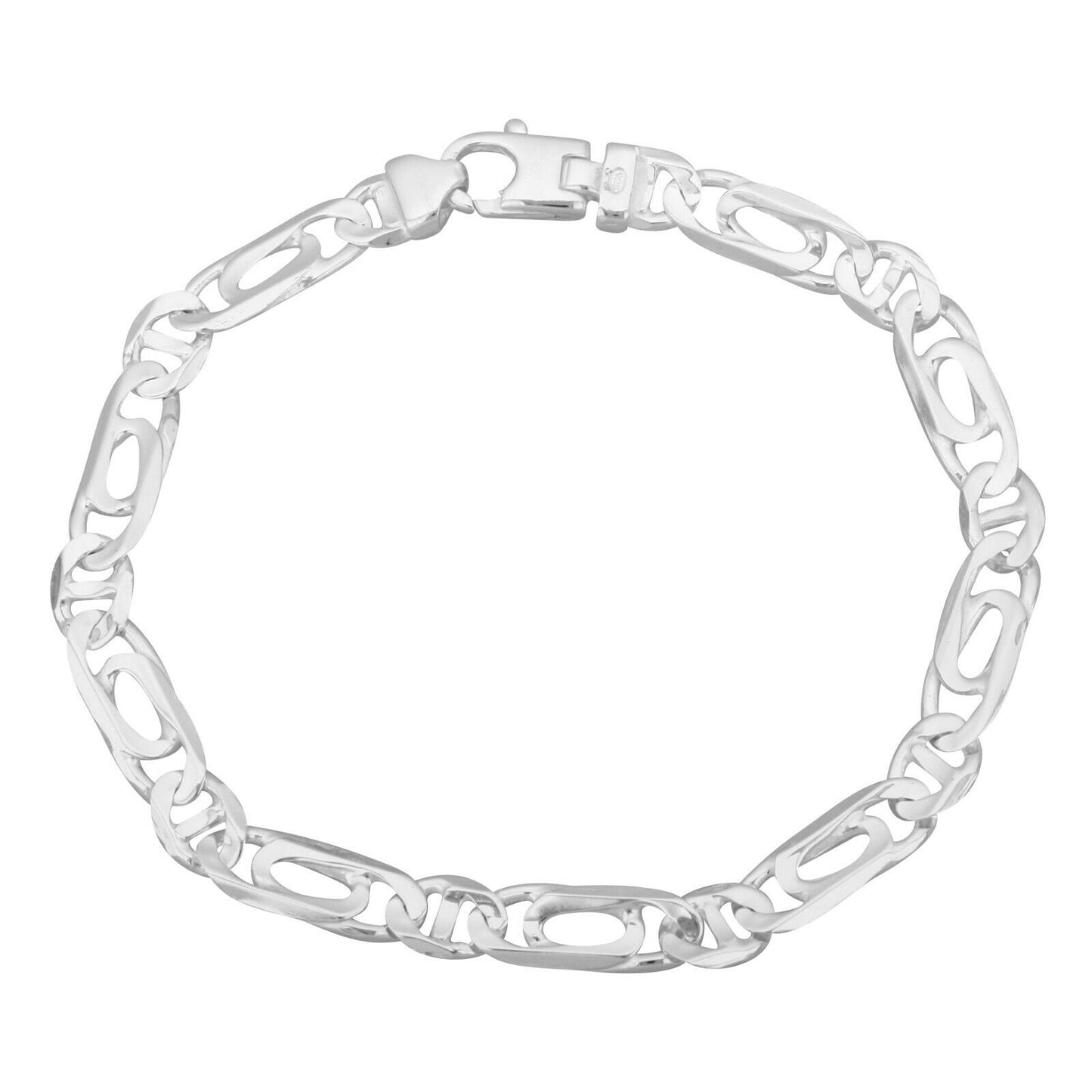 Doppelfigaroarmband 925er Silber