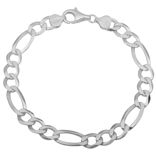 Figaroarmband 8 mm 925er Silber