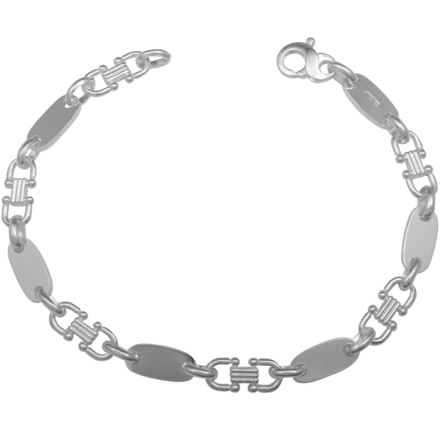 Plattenarmband 6mm 925er Silber