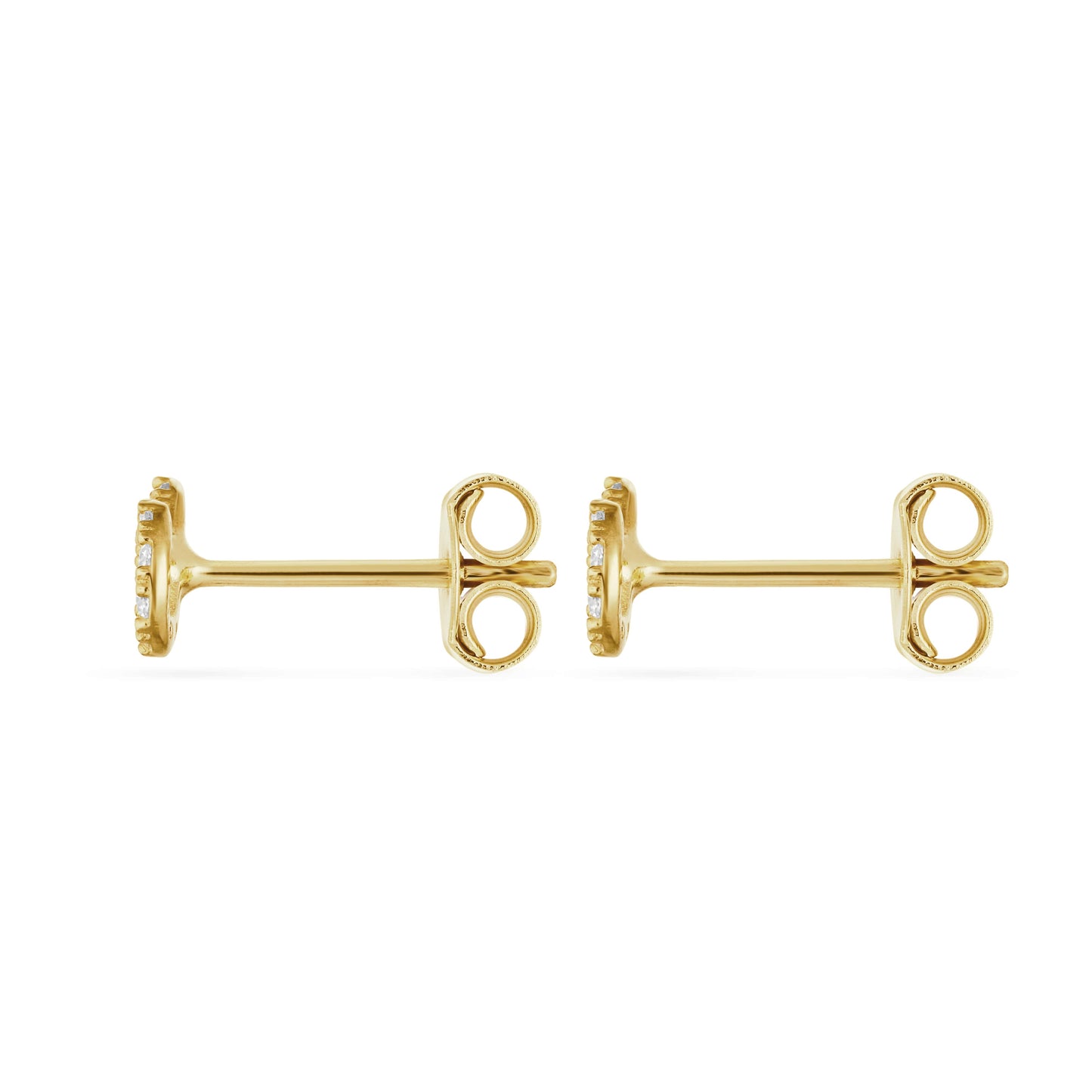 Schleife Ohrstecker 585er Gold 14 Karat Zirkonia Weiß Damen