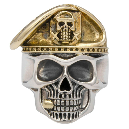 Totenkopf Ring Vergoldet 925er