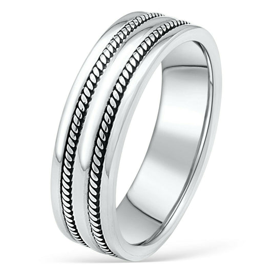 Ring mit Linien 925er Silber