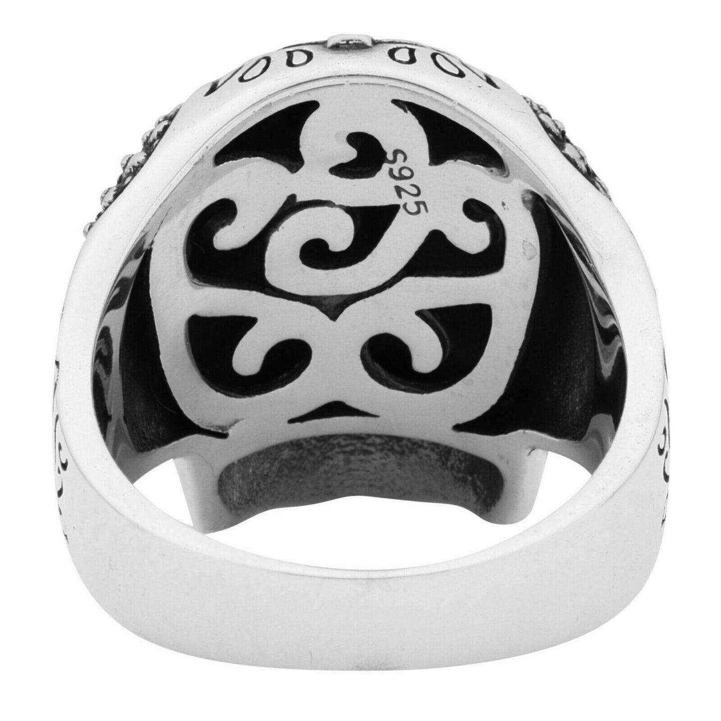 Ring Totenkopf 925 Silber Oxidiert Vergoldet