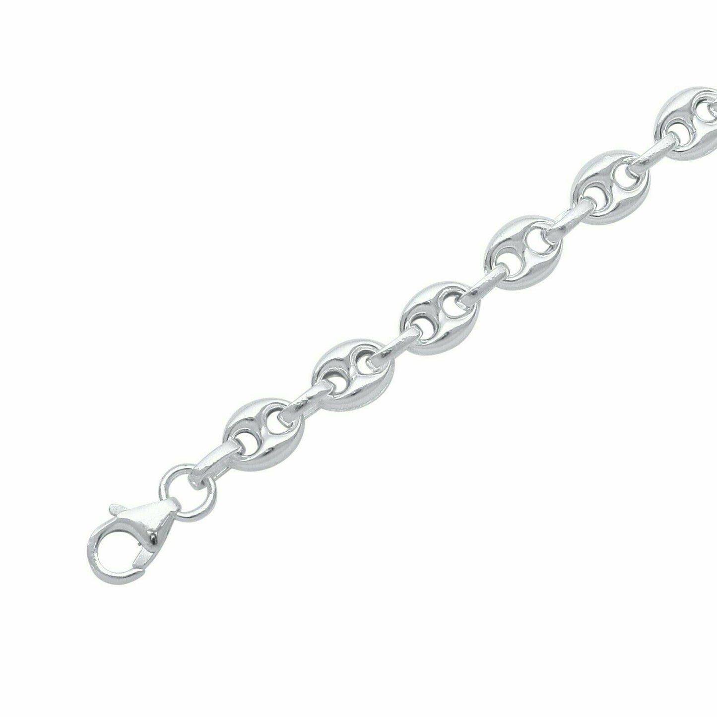 Kaffeebohnenarmband 6mm 925er Silber