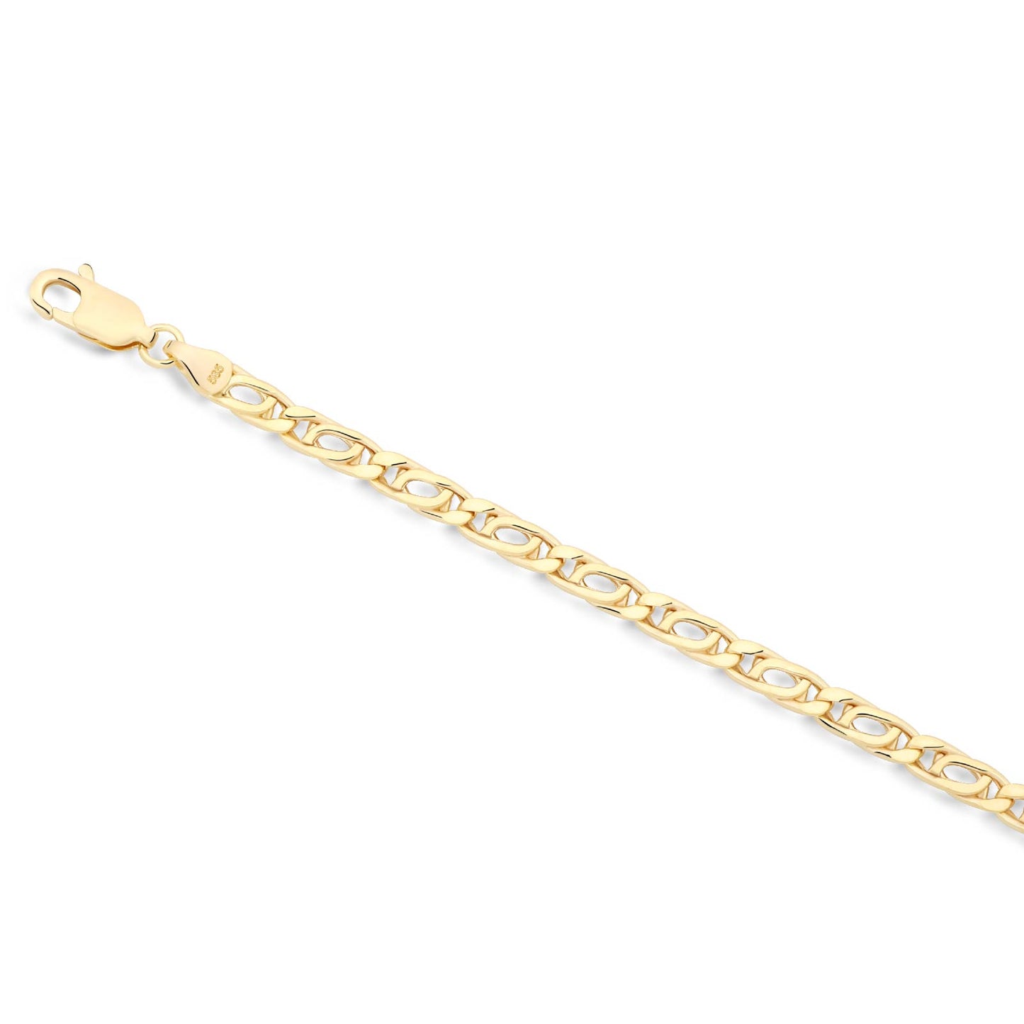 Tigerauge Goldkette 3 mm 585er Gelbgold 14Karat