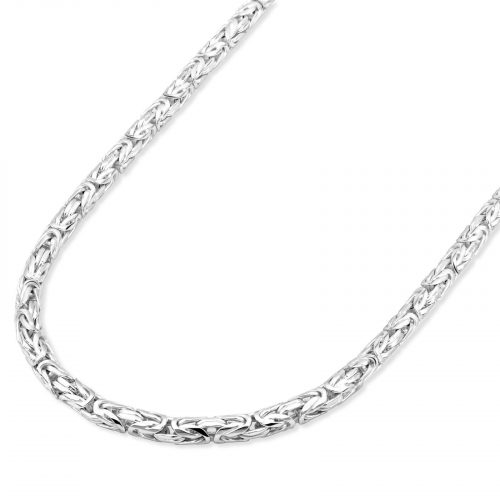 Königskette Rund 4mm 925 Silber Diamantiert Damen Herren - 3.jpg.jpg